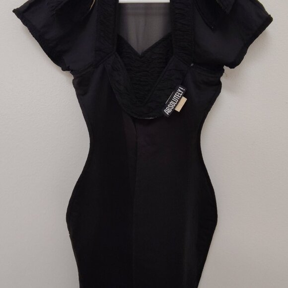 🖤 Vintage-Inspired Black Fitted Dress by Absolutely! – Size 7/8 - Picture 15 of 16